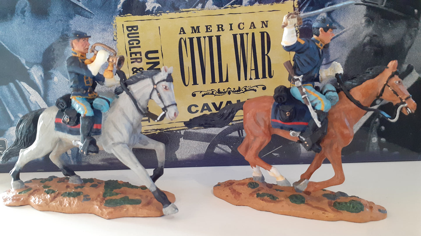 BRITAINS 17399 acw union cavalry bugler sergeant 2002 1:32 boxed