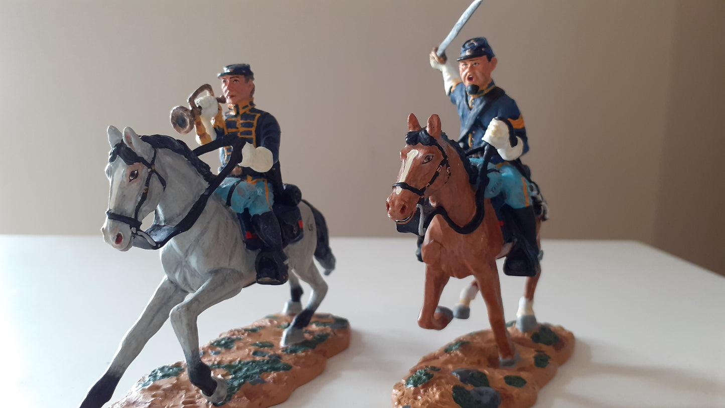 BRITAINS 17399 acw union cavalry bugler sergeant 2002 1:32 boxed
