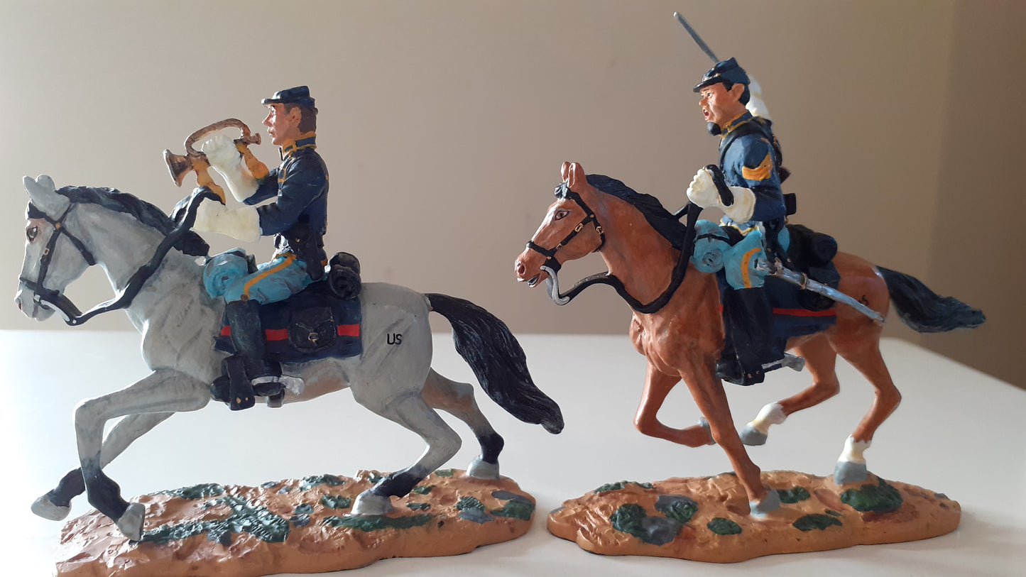 BRITAINS 17399 acw union cavalry bugler sergeant 2002 1:32 boxed