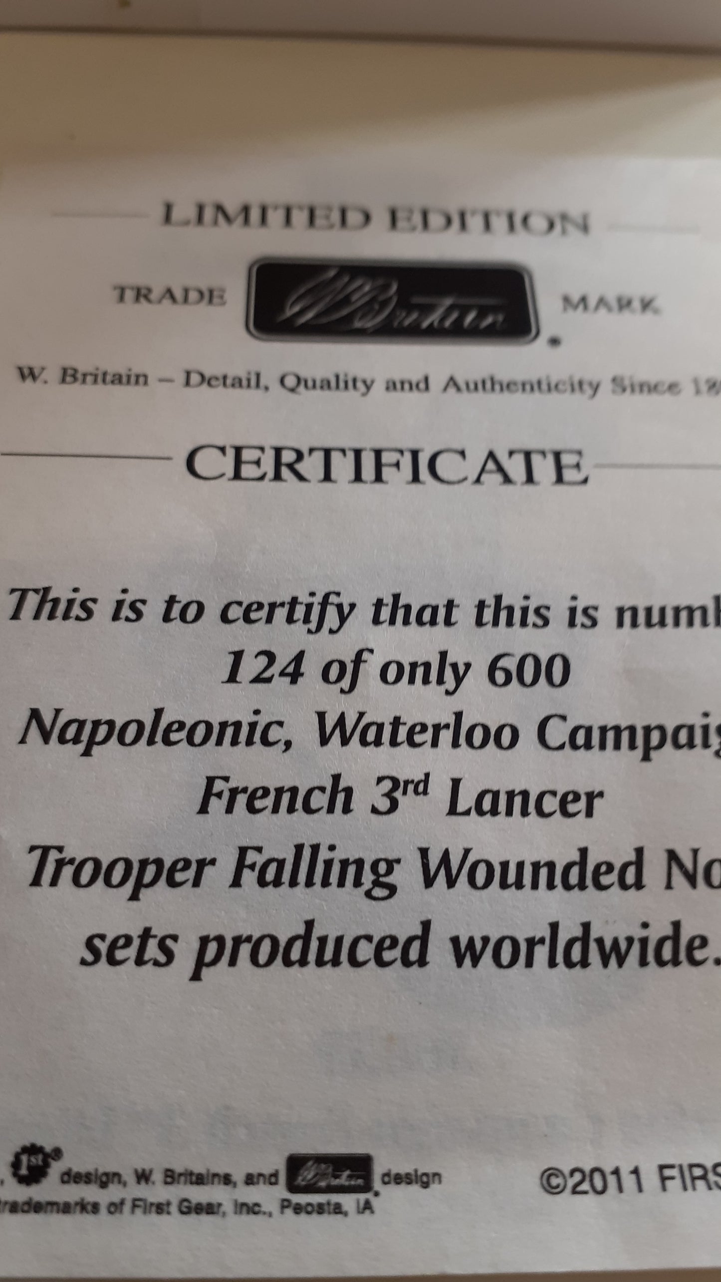 Britains 36059 Napoleonic french 3rd lancers trooper waterloo 2009 1:32 metal