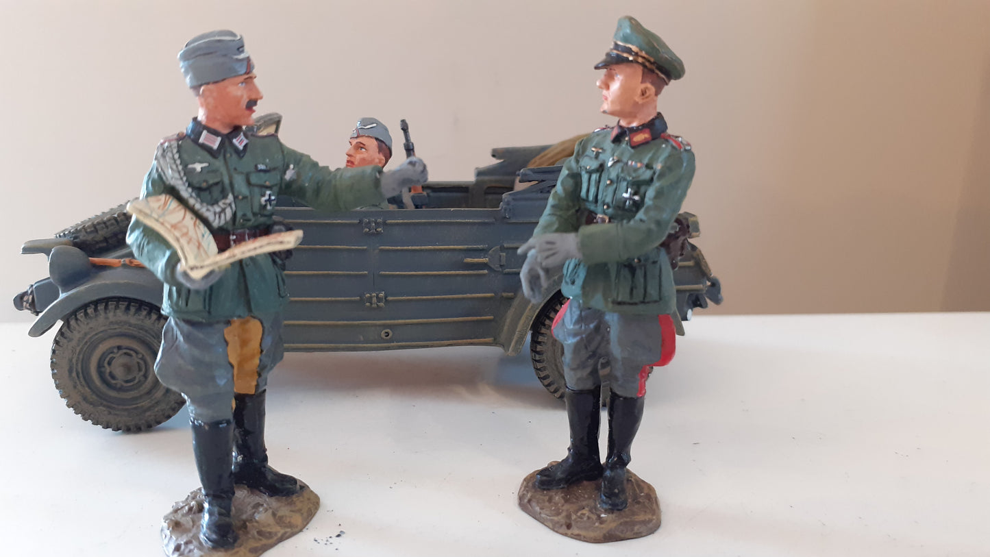 King and country ww2 german kubelwagen 3 figures boxed fob020 2006 wdb