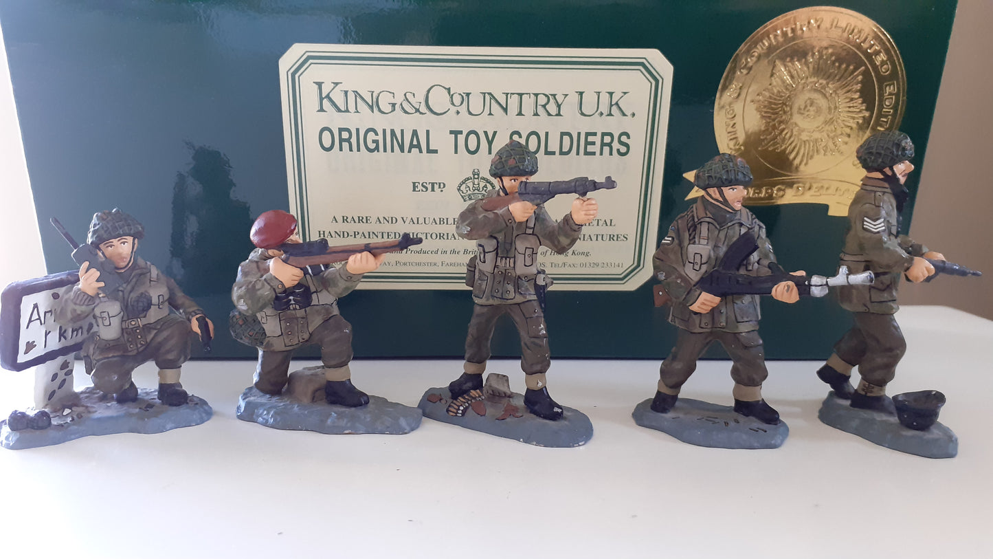 King and country Ww2 Set No 1 Arnhem Paras Paratroopers Airborne Boxed 1:30 wdb