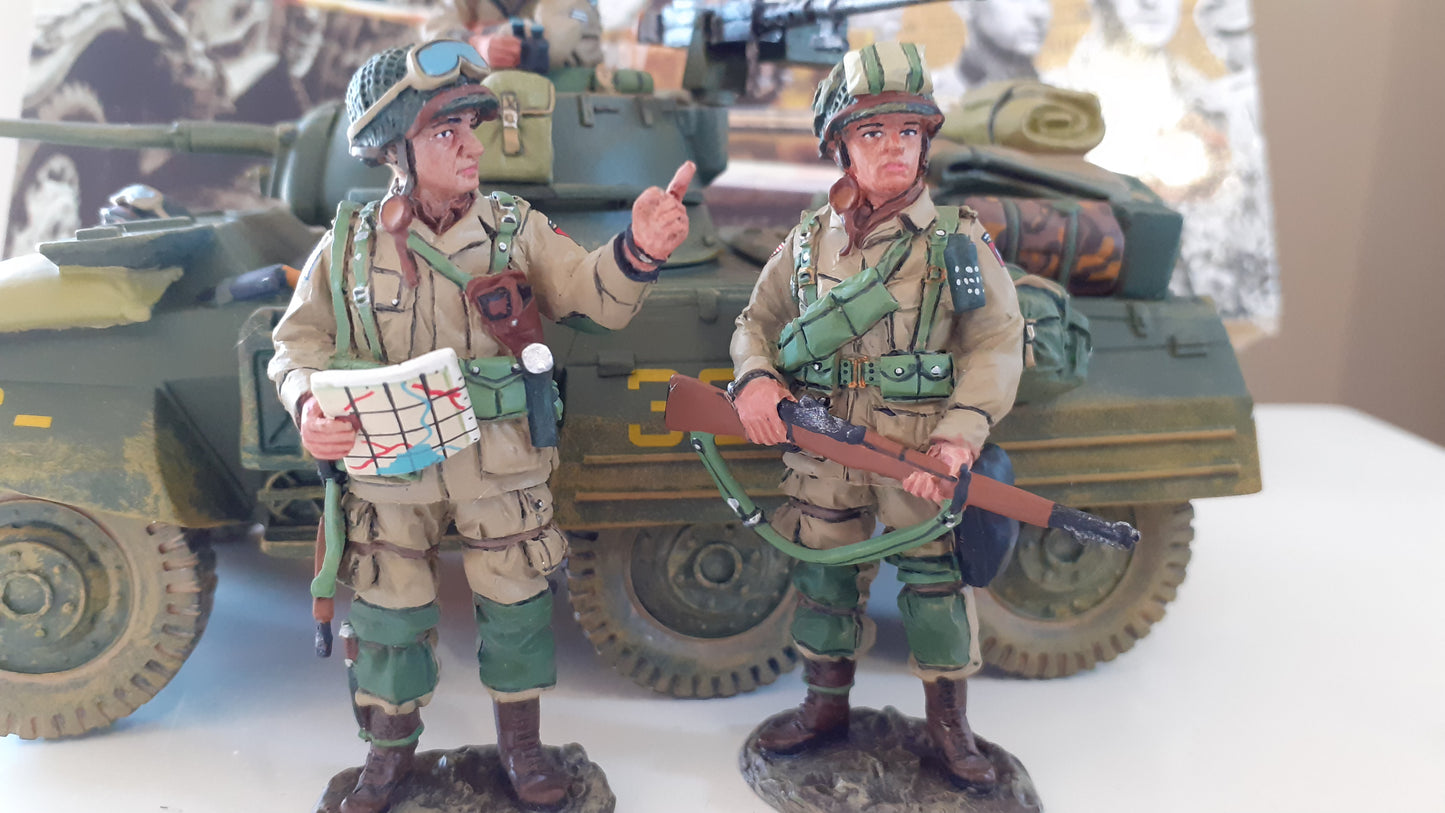 King and country ww2 dd38 dd038 m8 greyhound d-day +4 figs boxed wdb