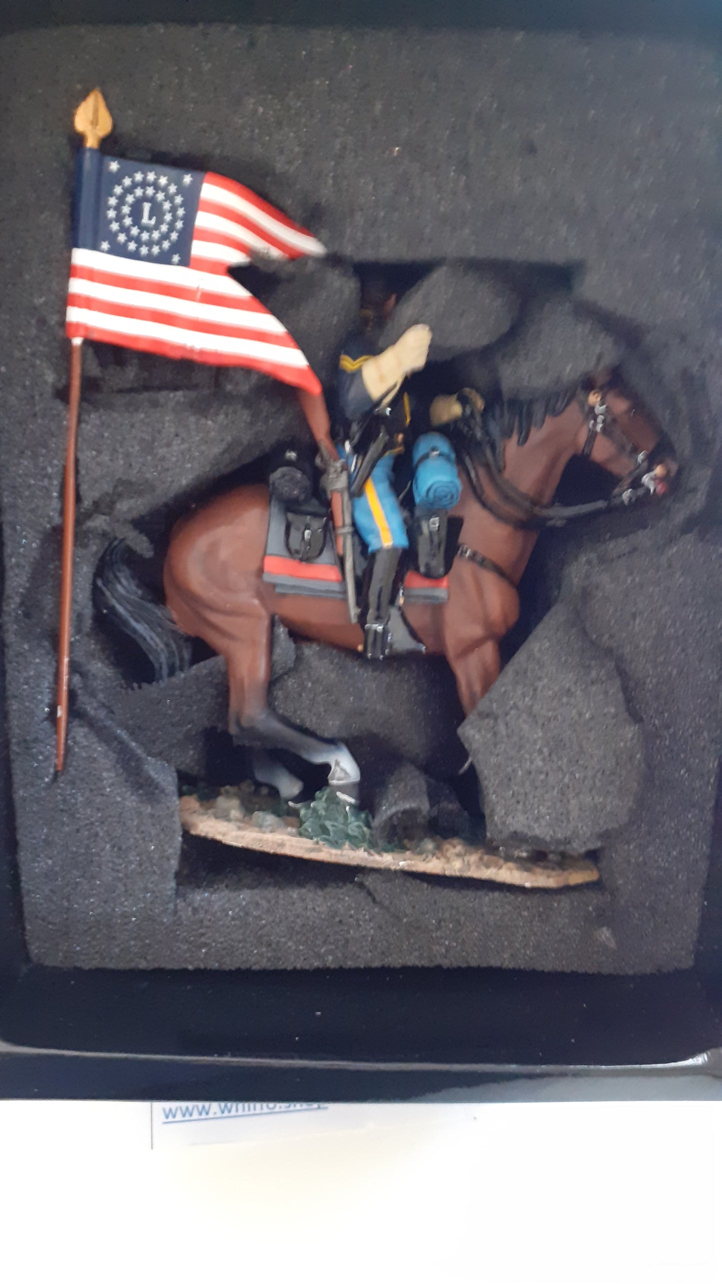 King and country acw Union Guidon Flag mounted cavalry boxed 1:30 wrdb cw59