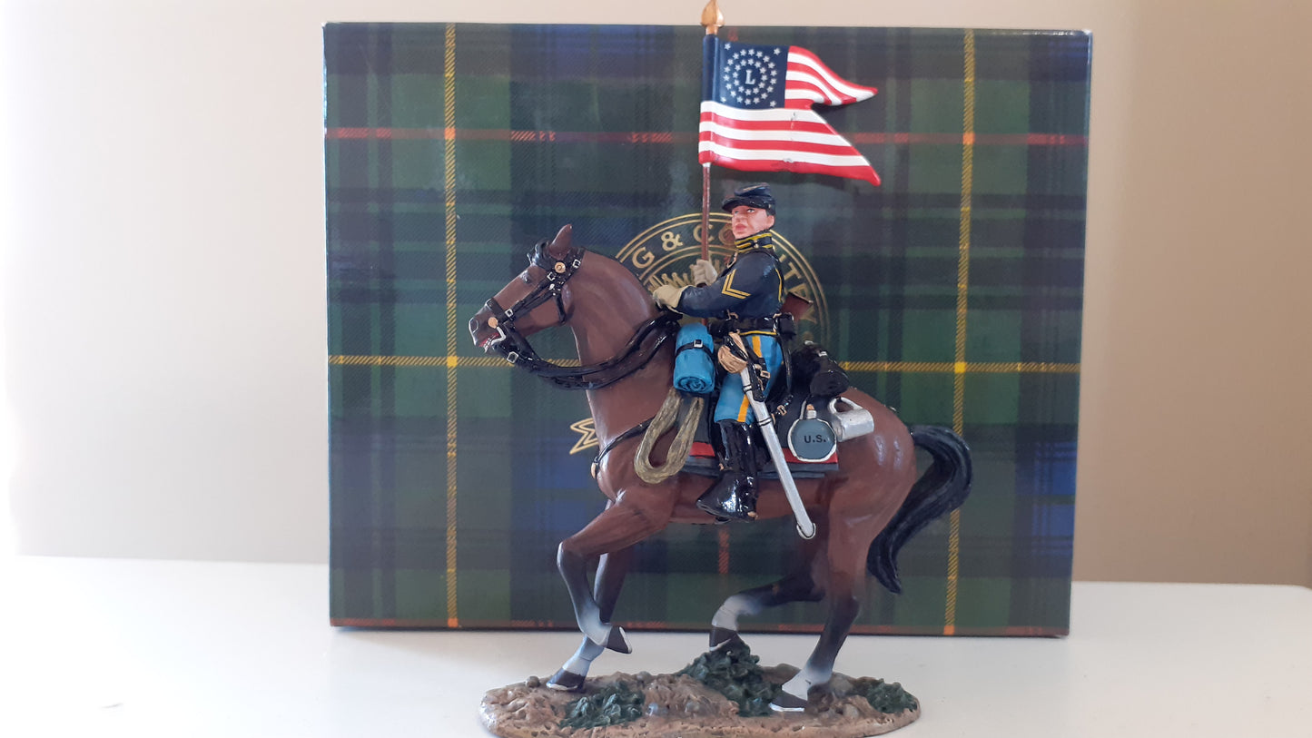 King and country acw Union Guidon Flag mounted cavalry boxed 1:30 wrdb cw59