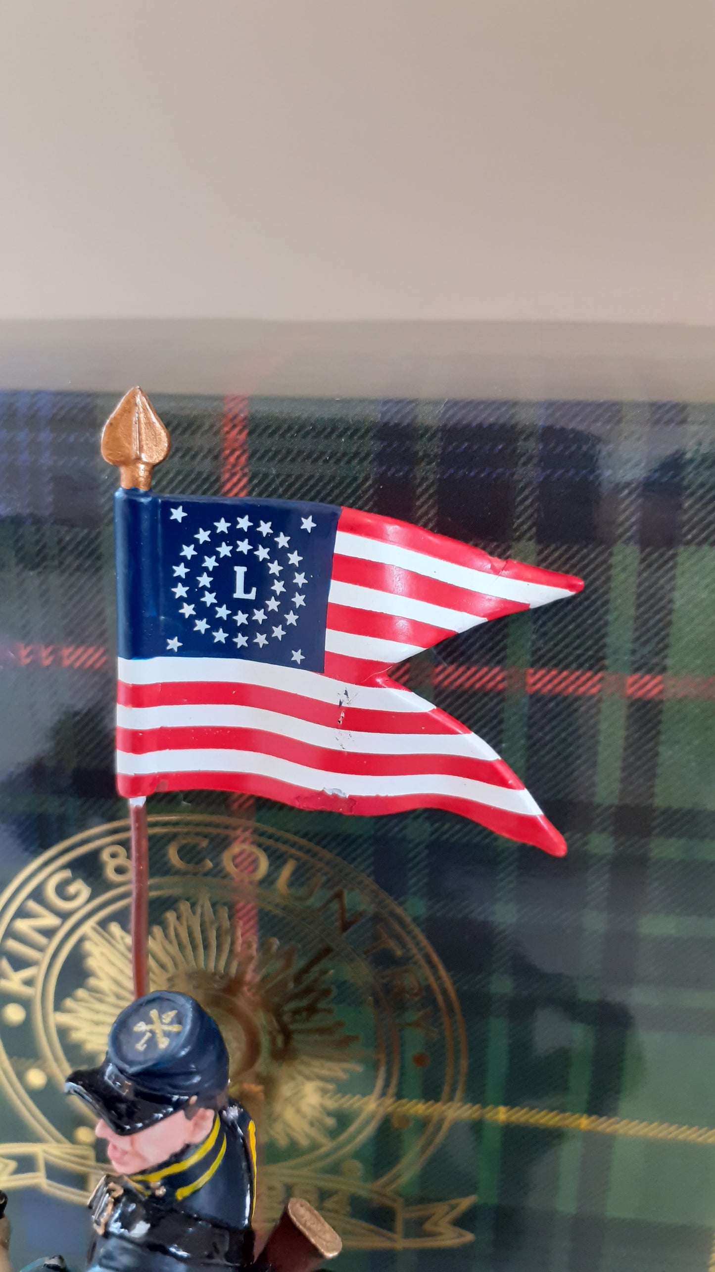 King and country acw Union Guidon Flag mounted cavalry boxed 1:30 wrdb cw59