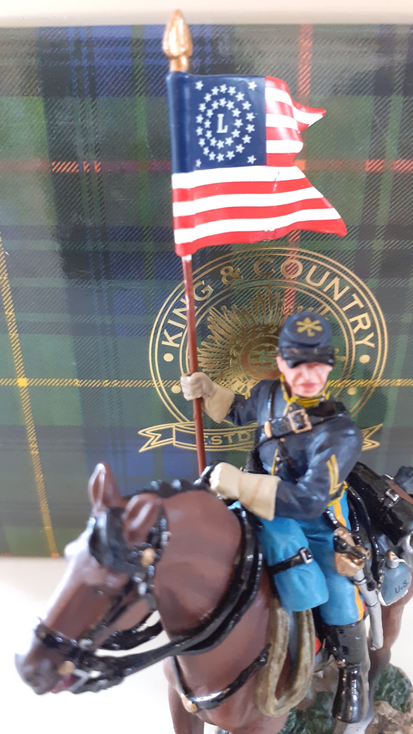 King and country acw Union Guidon Flag mounted cavalry boxed 1:30 wrdb cw59