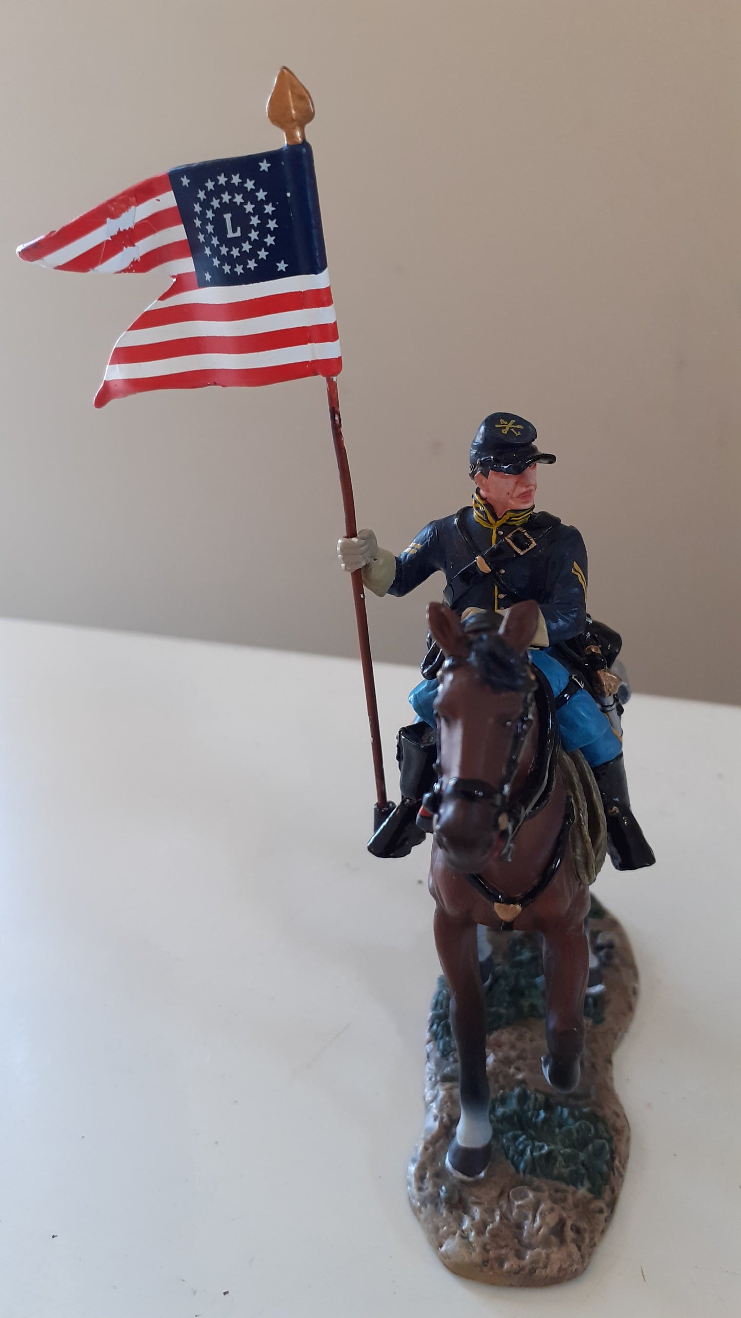 King and country acw Union Guidon Flag mounted cavalry boxed 1:30 wrdb cw59