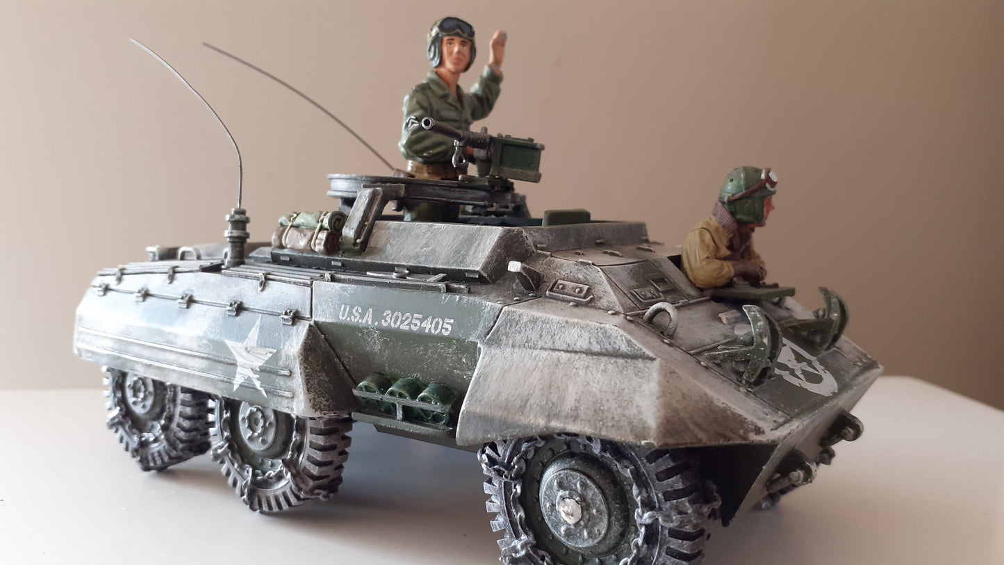 King and country Ww2 us army M8 Armoured Car tank 2013 1:30 Bba027 Bba27 wdb