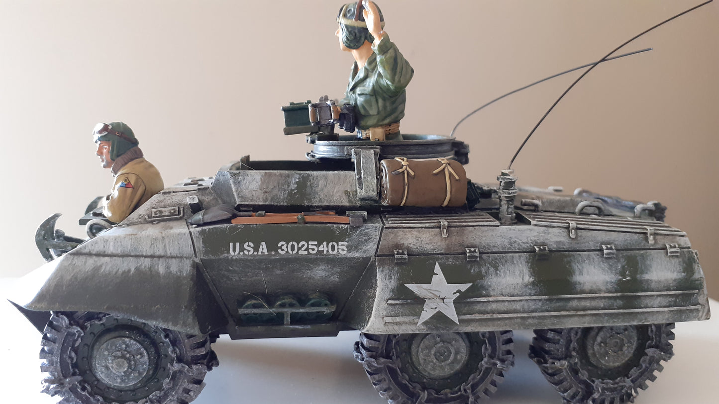 King and country Ww2 us army M8 Armoured Car tank 2013 1:30 Bba027 Bba27 wdb