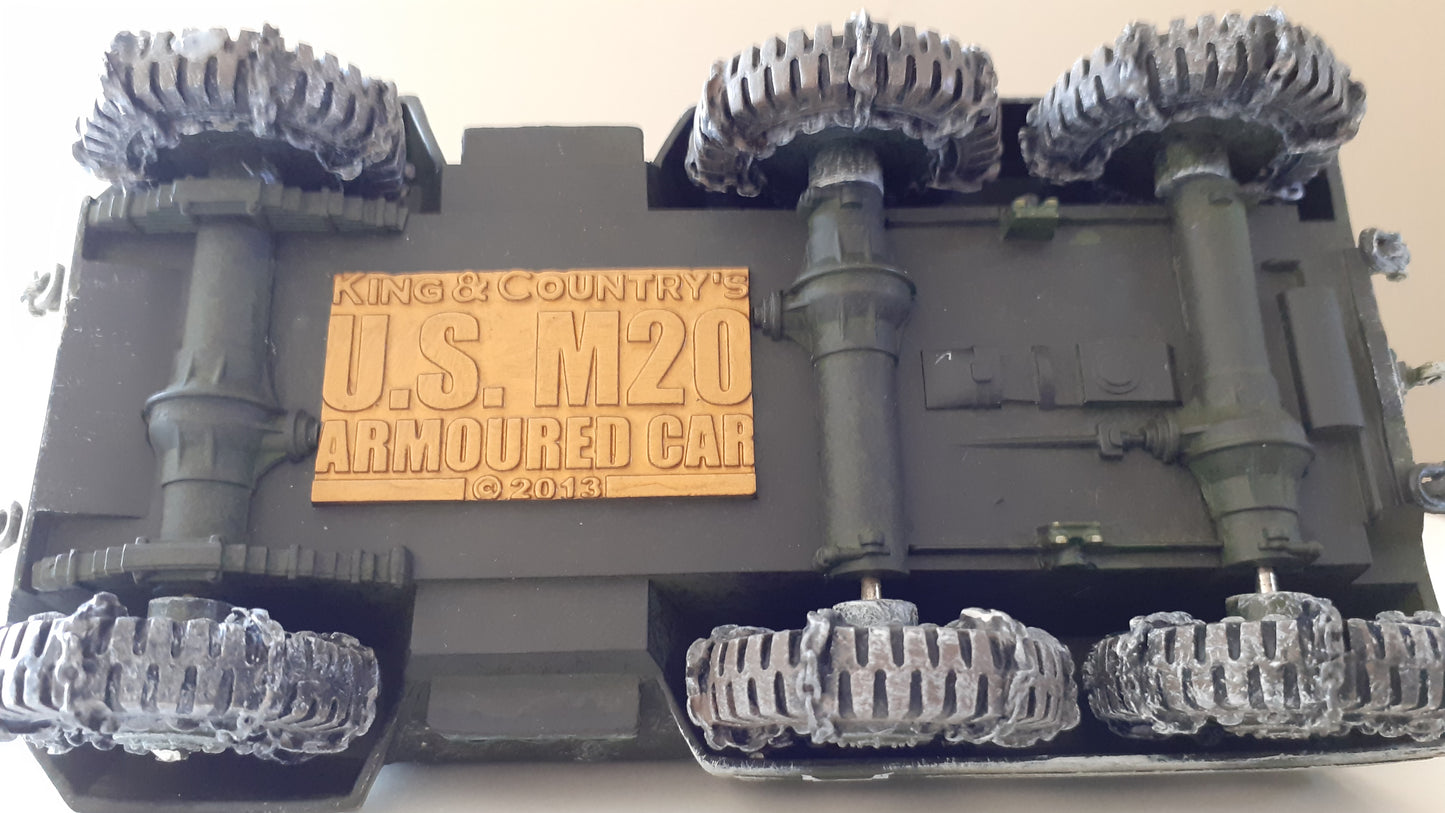 King and country Ww2 us army M8 Armoured Car tank 2013 1:30 Bba027 Bba27 wdb