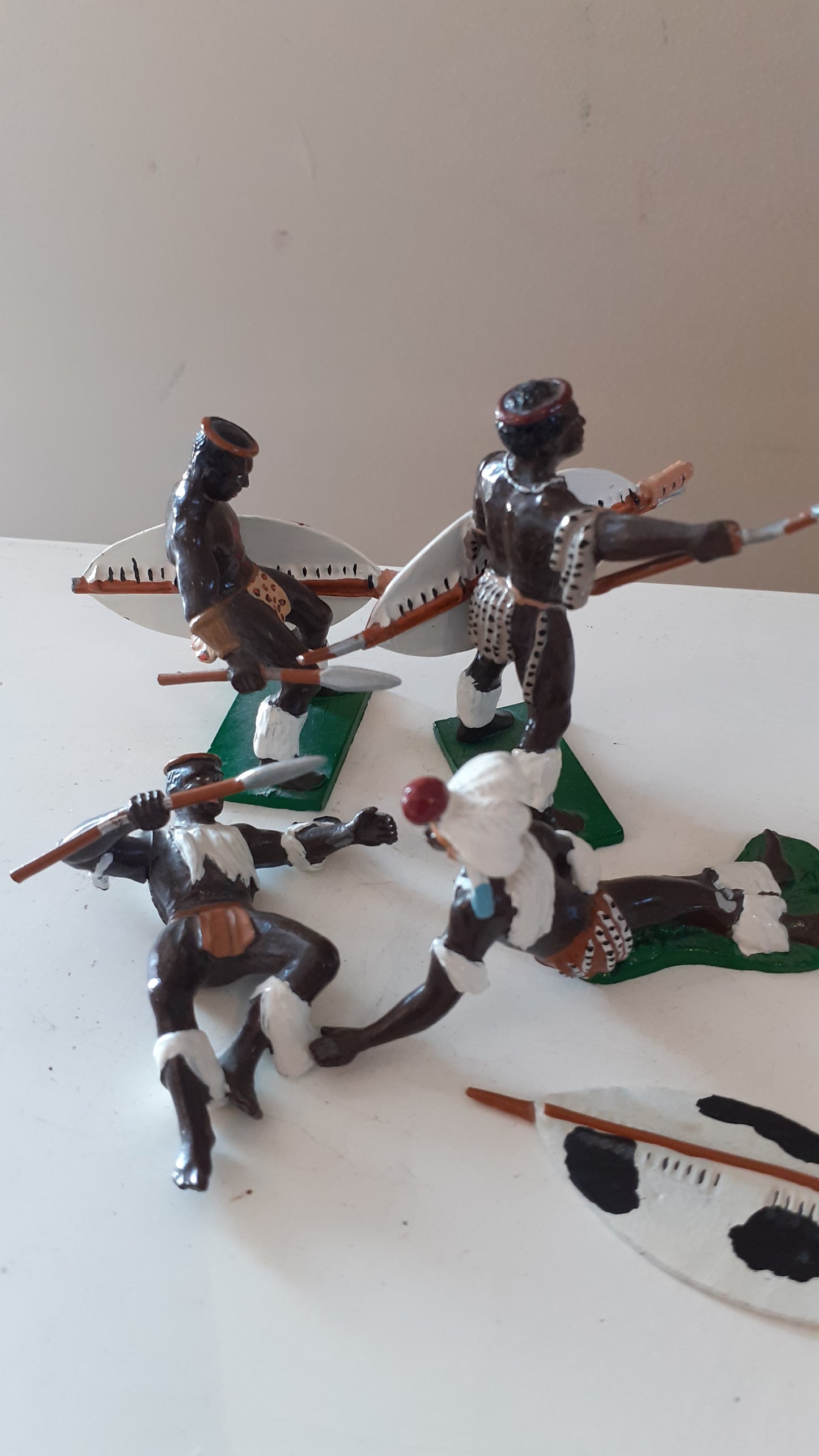 early trophy miniatures 1991 zulu War Wounded Zulus Zs28a 1:32 metal Wdb