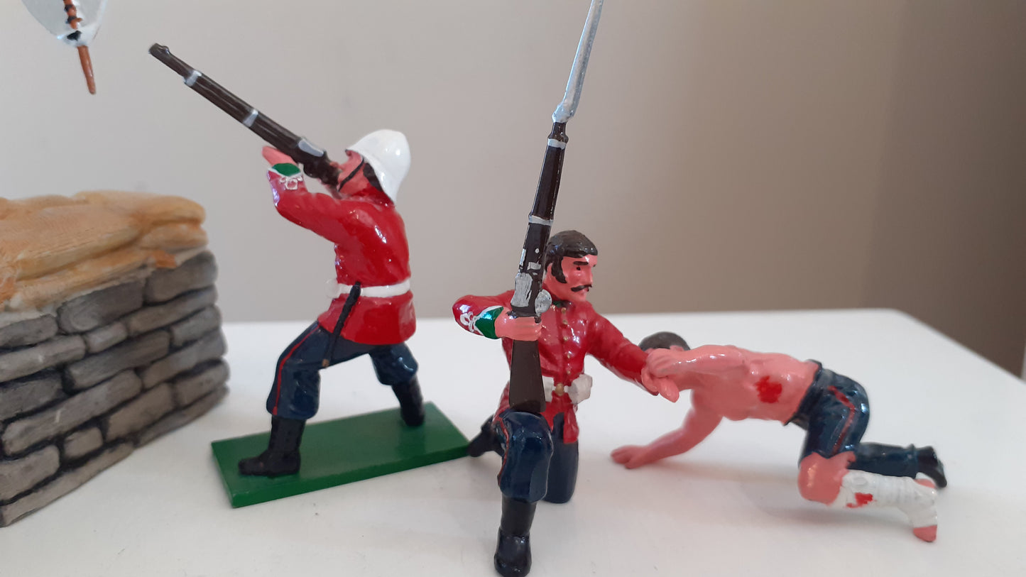 trophy miniatures 1991 zulu War Pvt Tasker Sgt Taylor Zulus Bd6 1:32 metal Wdb