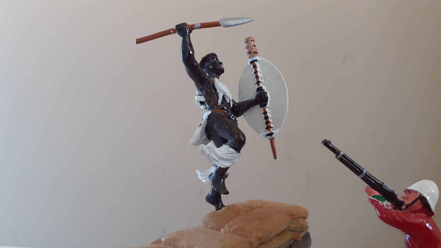 trophy miniatures 1991 zulu War Pvt Tasker Sgt Taylor Zulus Bd6 1:32 metal Wdb