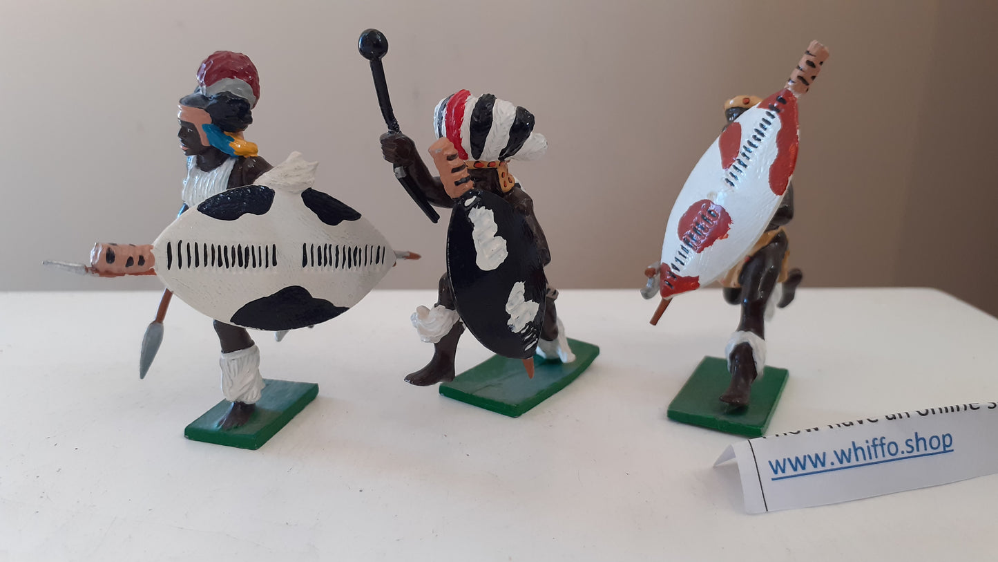 trophy miniatures 1991 zulu War Running Zs47 Zs15 Zs33 Zulus 1:32 metal Dc