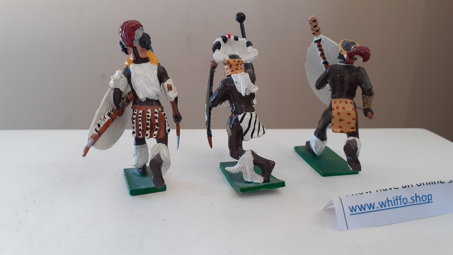 trophy miniatures 1991 zulu War Running Zs47 Zs15 Zs33 Zulus 1:32 metal Dc