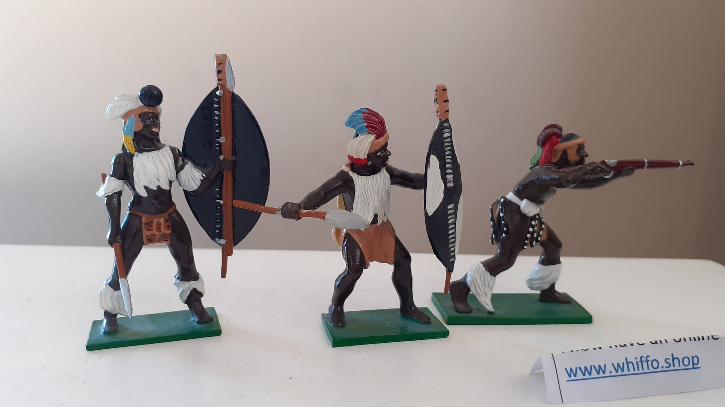 trophy miniatures 1991 zulu War Running Zs40 Zs16 Hz8 Zulus 1:32 metal Dc