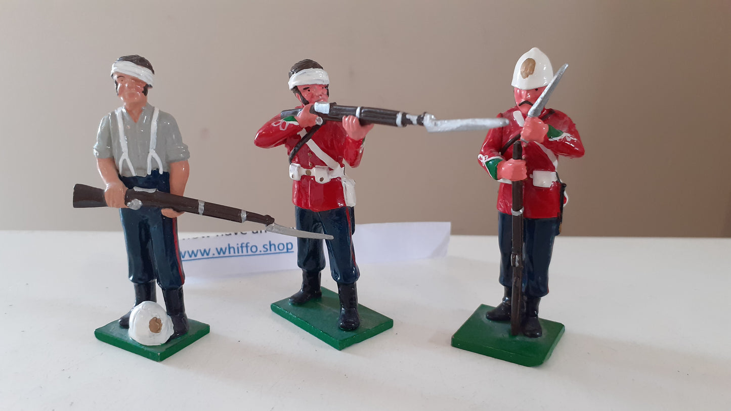 trophy miniatures 1991 Zs29 Zs46 Zs49 Zulu War 24th Foot Zulus 1:32 metal Dc