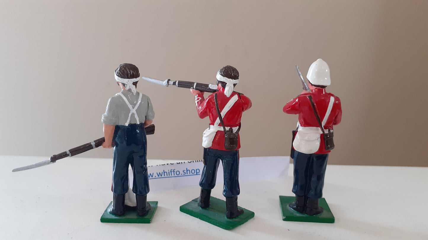 trophy miniatures 1991 Zs29 Zs46 Zs49 Zulu War 24th Foot Zulus 1:32 metal Dc