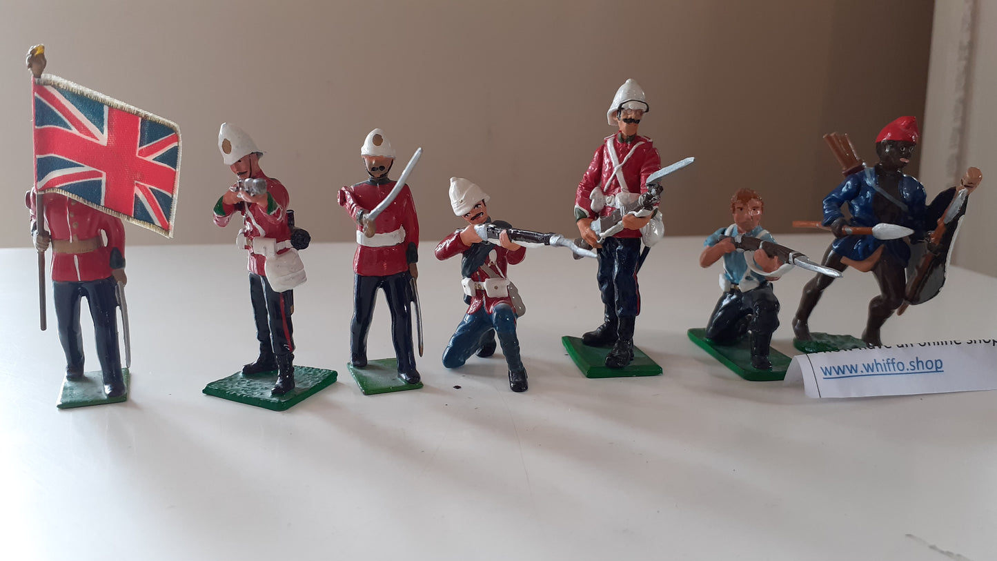 Britains Frontline Little Legion Zulu War 24th Foot Zulus 1:32 metal W16