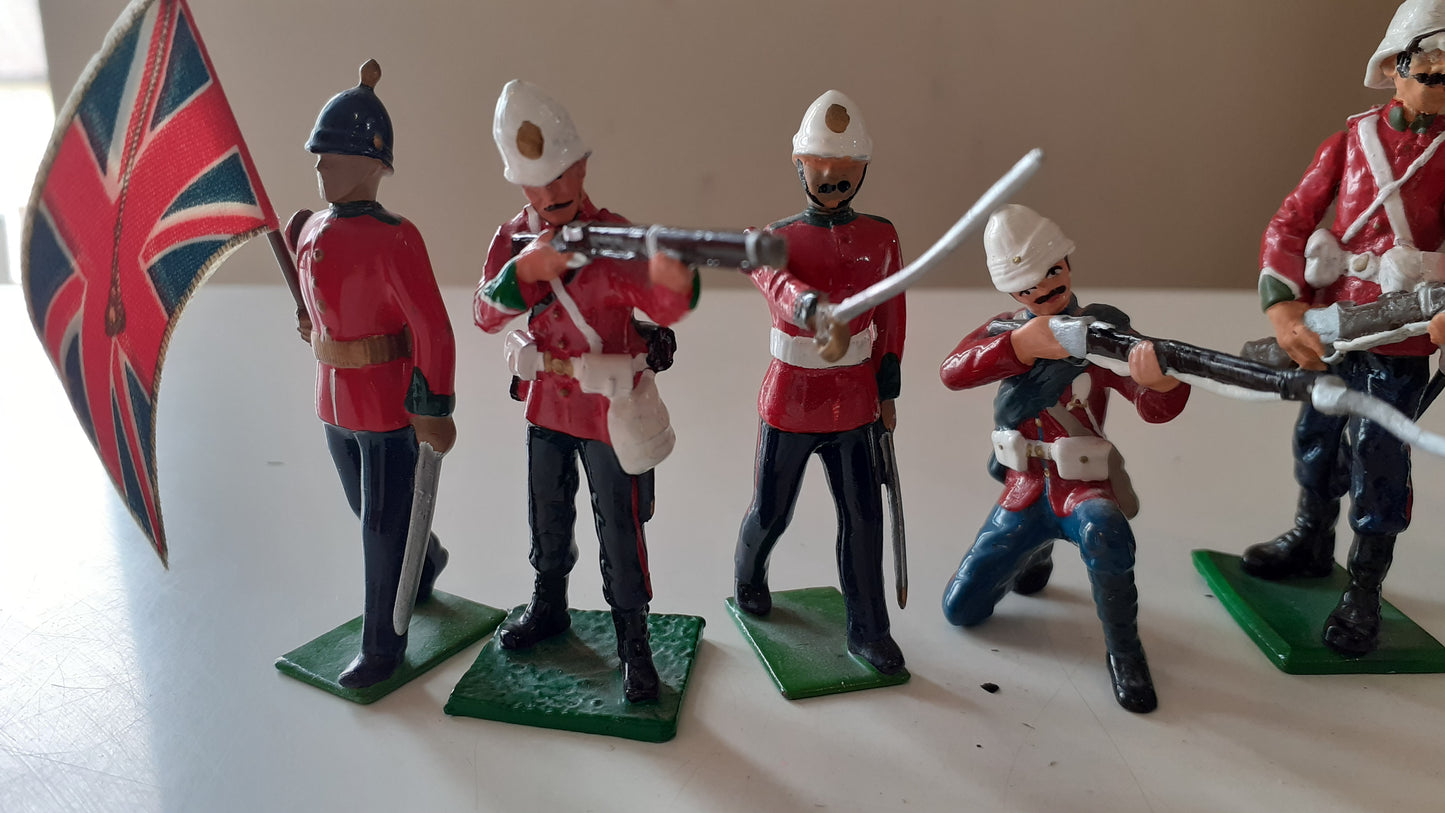 Britains Frontline Little Legion Zulu War 24th Foot Zulus 1:32 metal W16