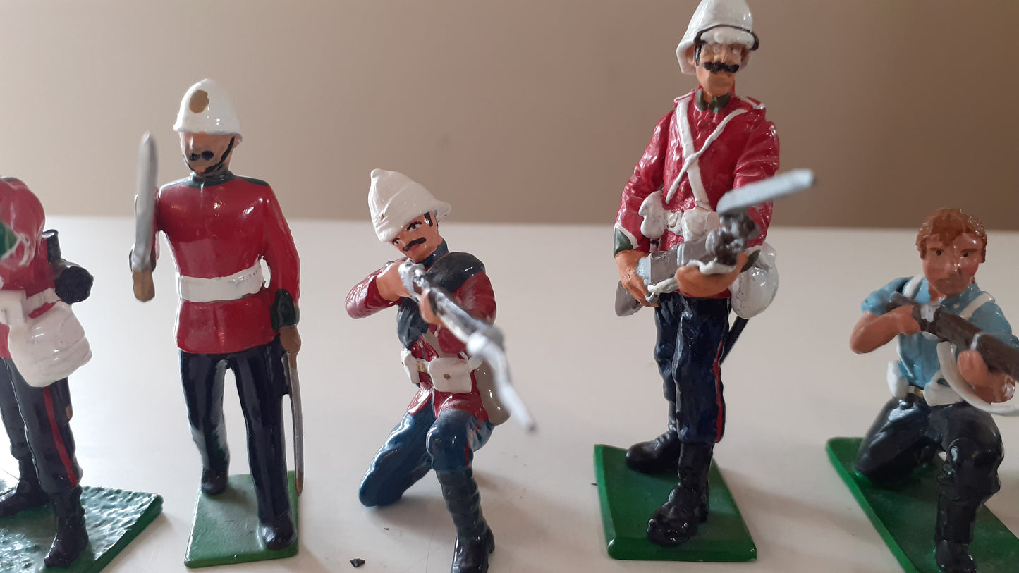 Britains Frontline Little Legion Zulu War 24th Foot Zulus 1:32 metal W16
