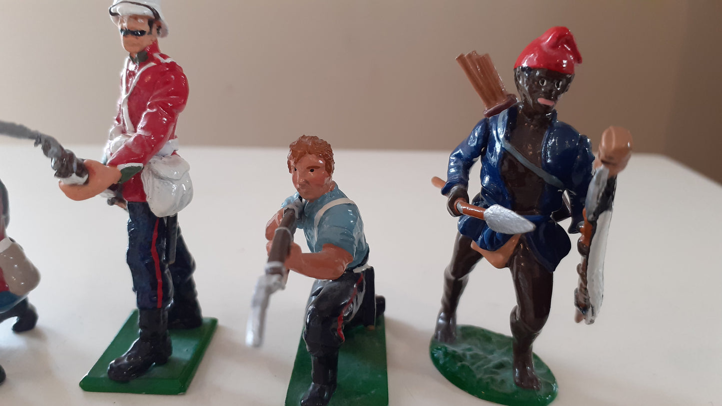 Britains Frontline Little Legion Zulu War 24th Foot Zulus 1:32 metal W16