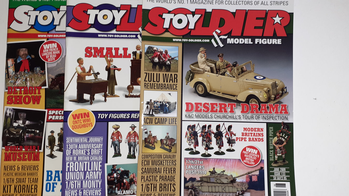 King and country Toy Soldier Magazine 3 Mags 2009 Jun May apr 133 132 131 S7