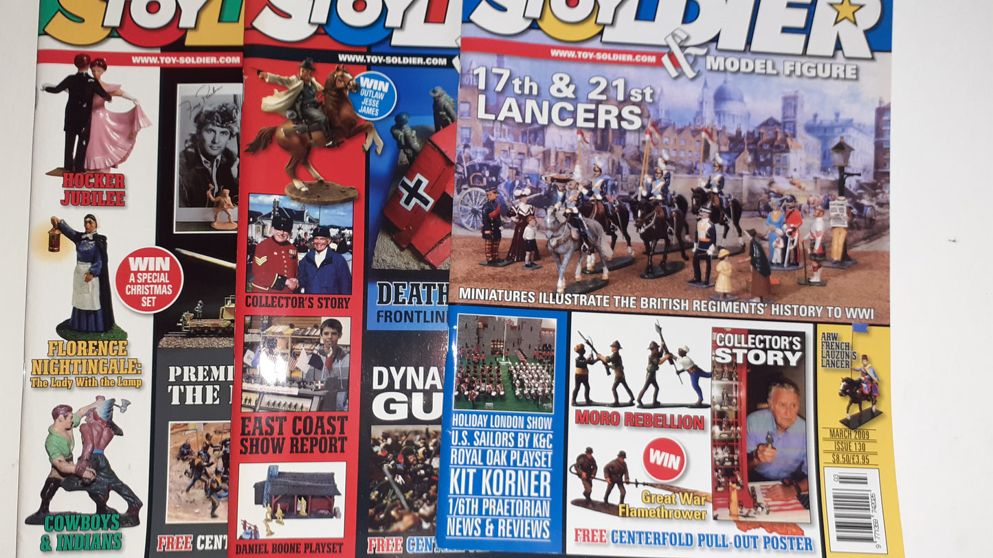 King and country Toy Soldier Magazine 3 Mags 2009 Mar Feb Jan 130 129 128 S7