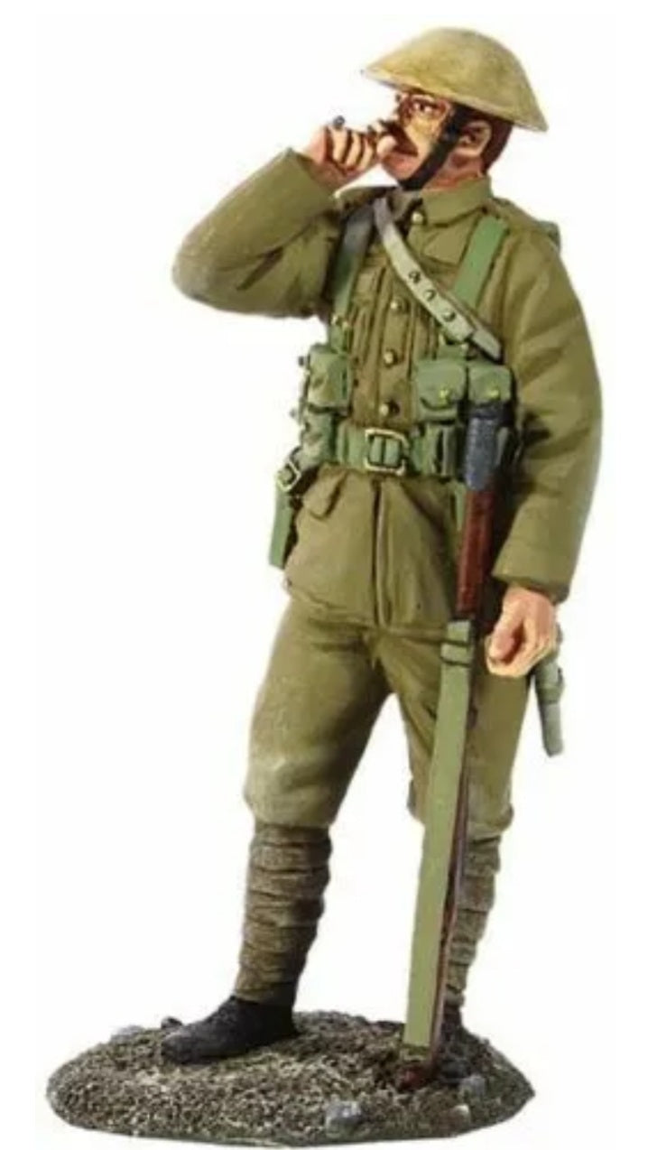Britains metal ww1 23071 British infantry Smoking Mib 1:32 B7