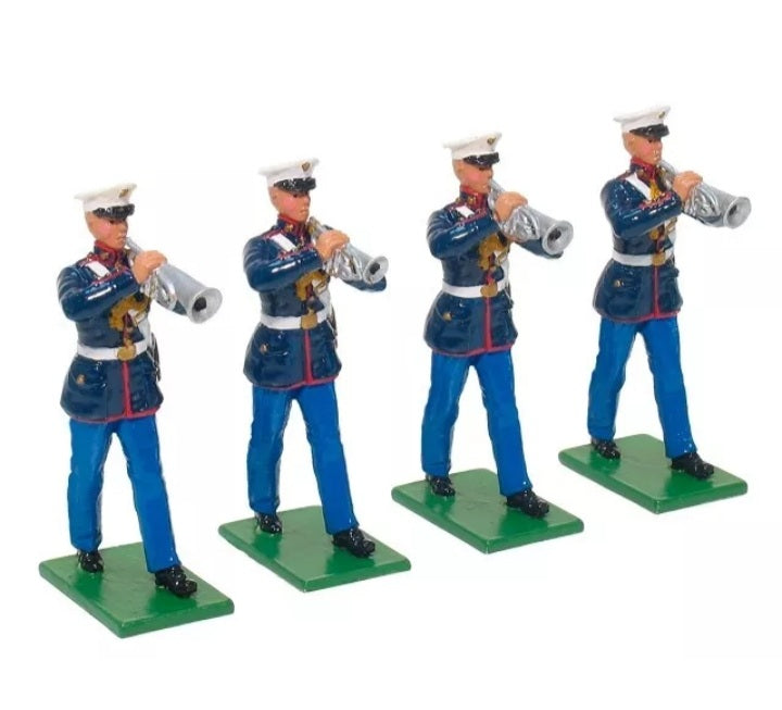 BRITAINS 17856 Usmc US Marines band Drum Bugle 2007 Limited edition 1:32 s8