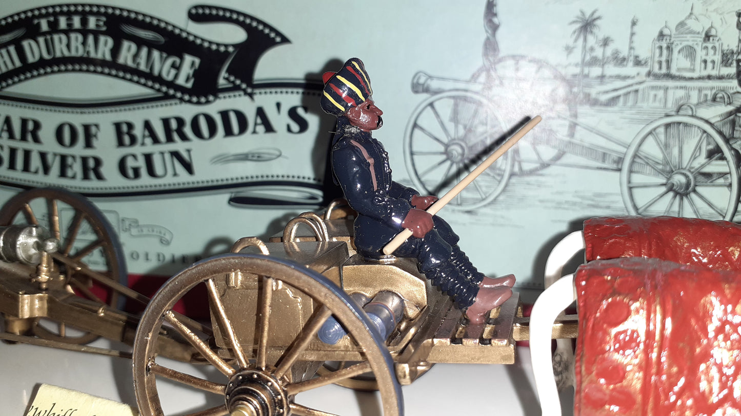 Britains 00141 Delhi Durbar Gaekwar Baroda Silver Gun 1:32 1999 boxed S8