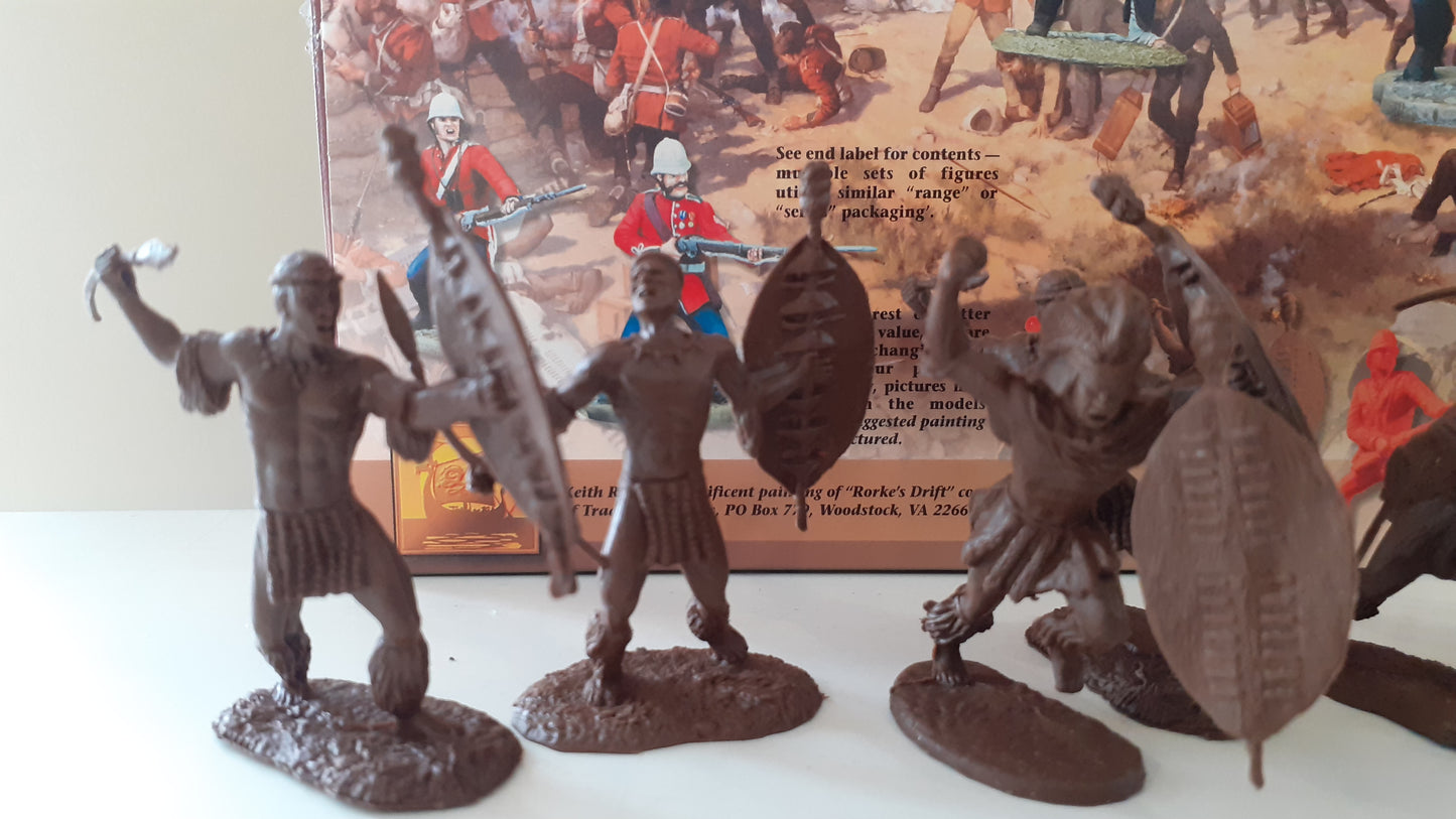 conte plastic Arabs Zulus 2001 Zul014 15 Figures Set 3 1:32