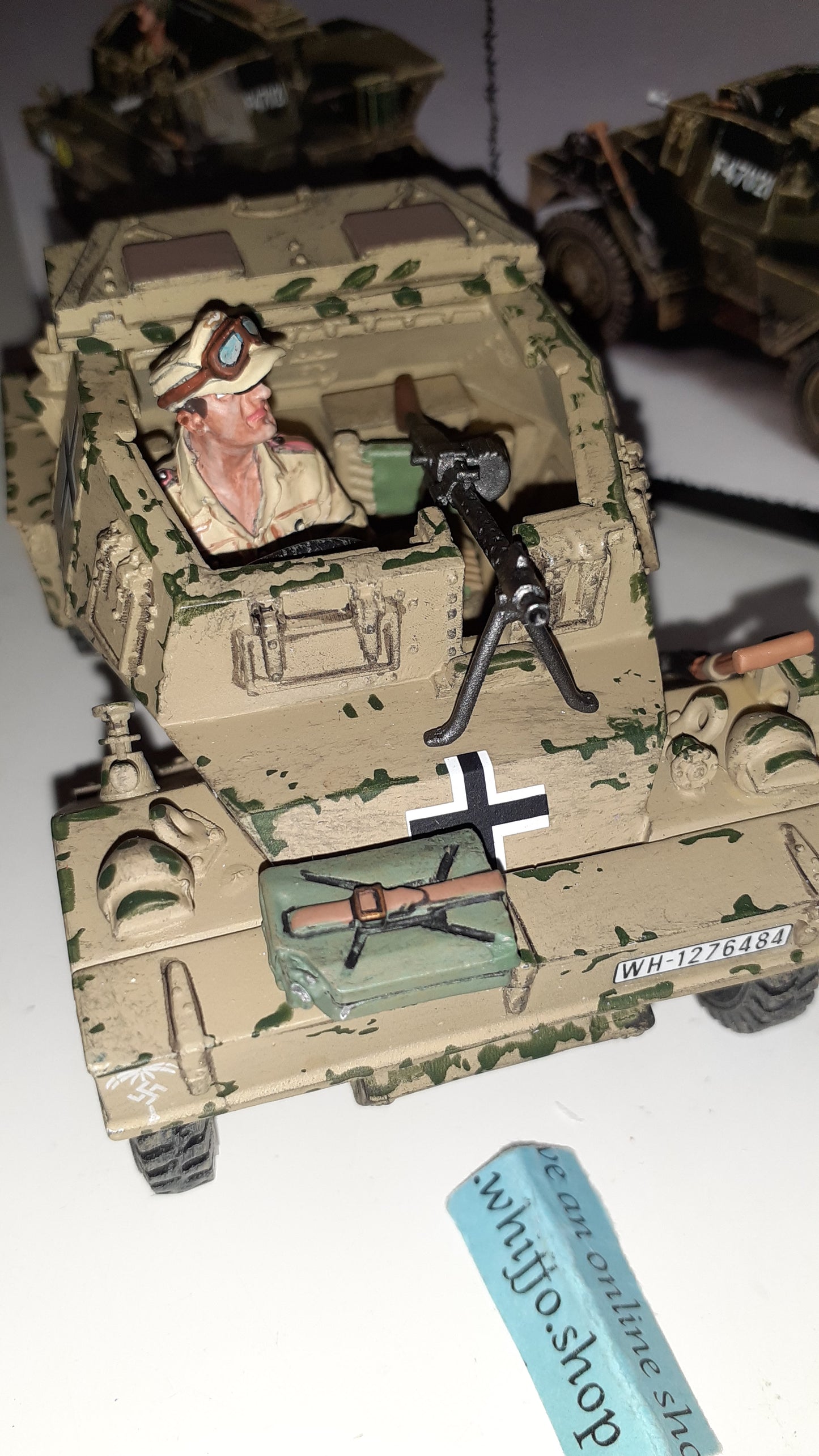 King and country ww2 Ak085 Afrika Korps Dingo Daimler Mg42 Tank boxed 2012 S580