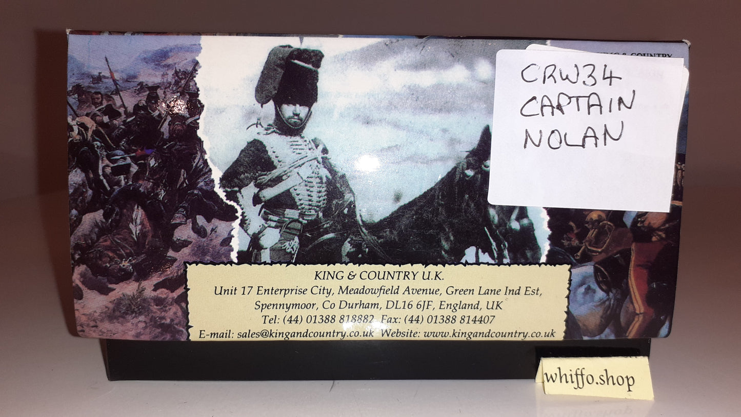 King and country Crw34 Crimean War Captain Nolan Light Brigade 2007 boxd S840