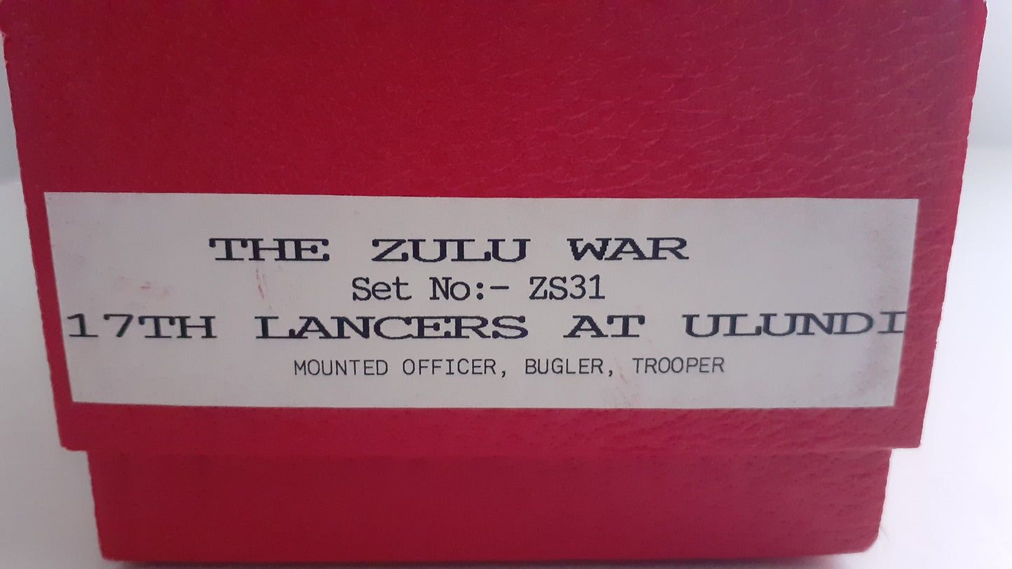 trophy miniatures 1991 Zulu War 17th Lancers Command Cavalry Zs31 1:32 s899