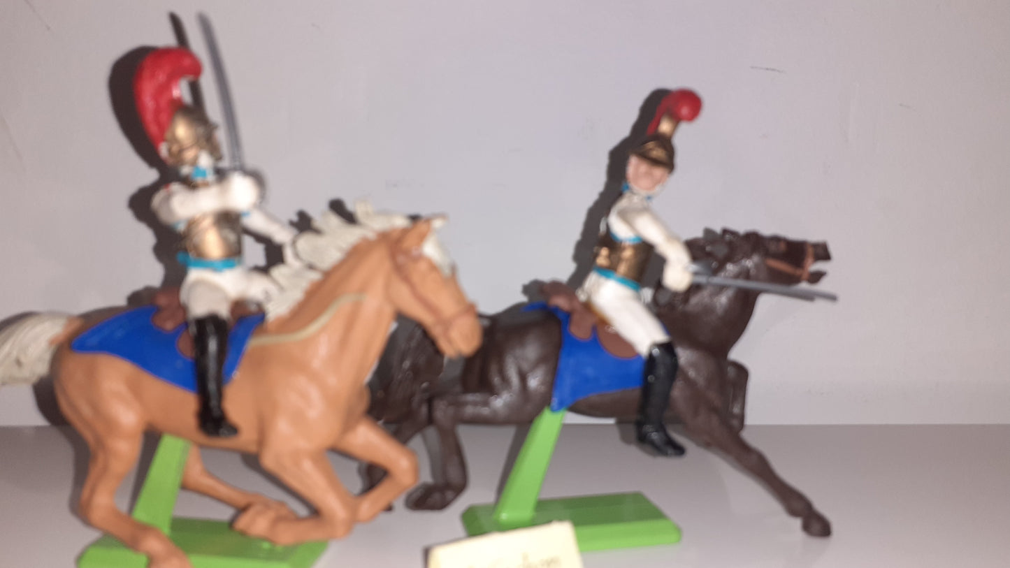 Britains deetail Waterloo French Carabinier Cavalry 1970s Made England 1:32 B2
