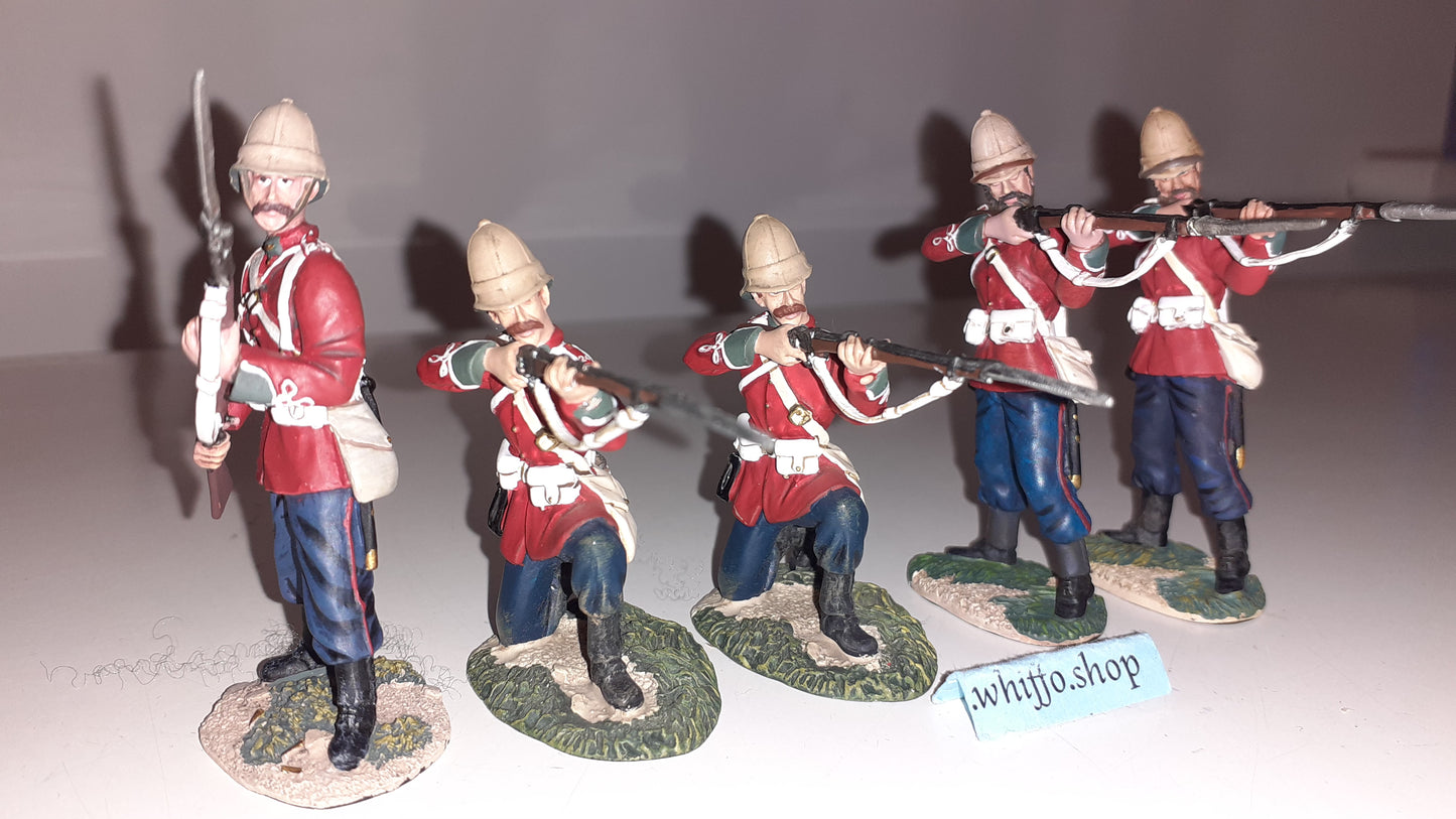 Britains British 24th Foot Zulu War 5 Figures Bulk Lot 1:32 W14