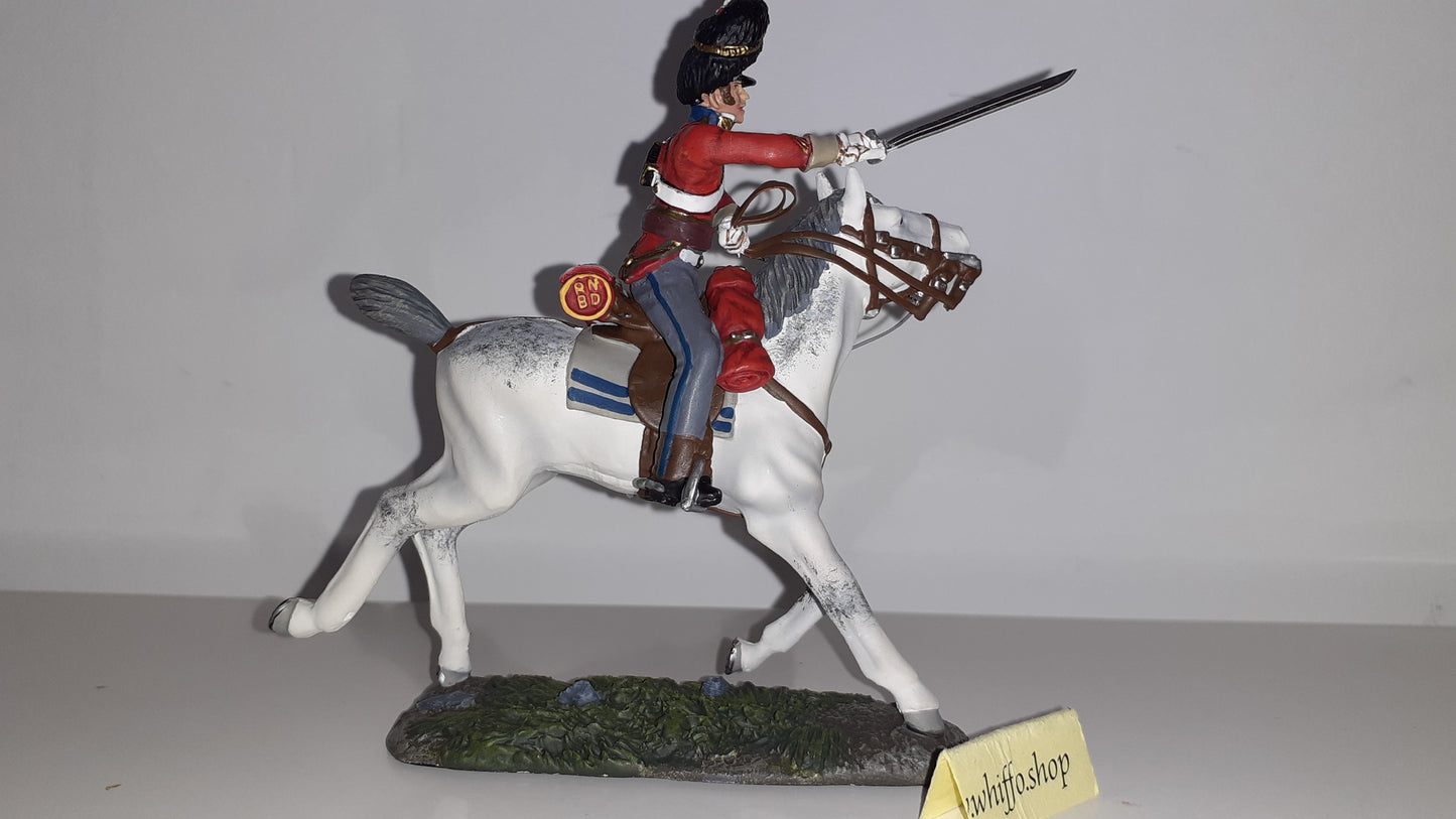 Britains 36065 Napoleonic Waterloo Scots Grey Officer Charging boxed S8