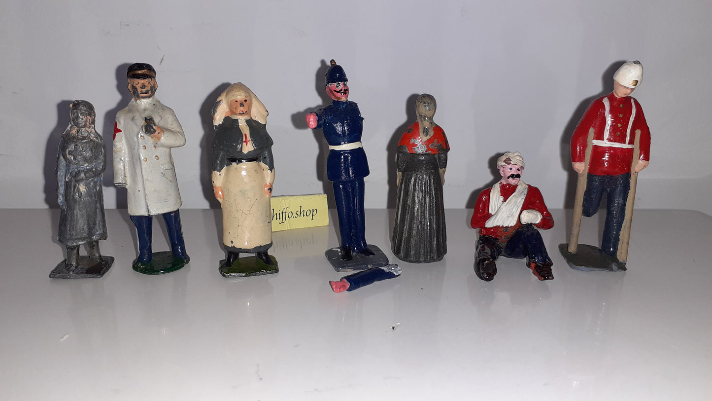 Britains Johillco Various Nurse Medical 24th Zulu Casualties 1:32 No box B2