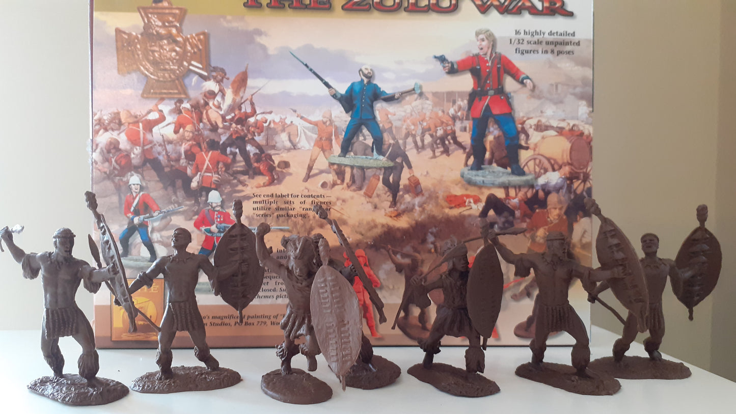 conte plastic Arabs Zulus 2001 Zul014 15 Figures Set 3 1:32