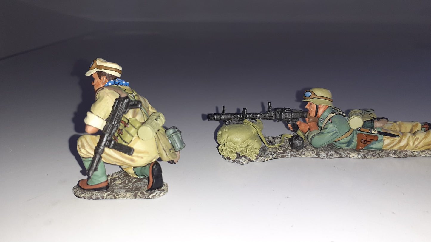 King and country 2002 ww2 German Afrika Korps Fallschirmjager Mg 1:30 Ak21 S172