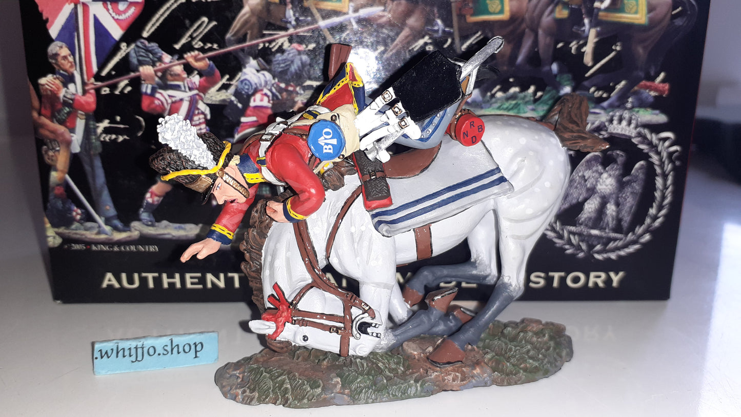 King and country Na88 Scots Greys falling 2006 Napoleonic Waterloo box S772