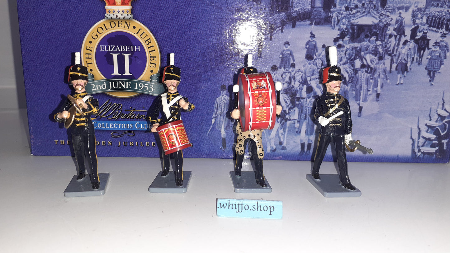 Britains 40264 Queen Elizabeth 7th Hussars Band 2001 1:32 metal boxed Set 1 S523