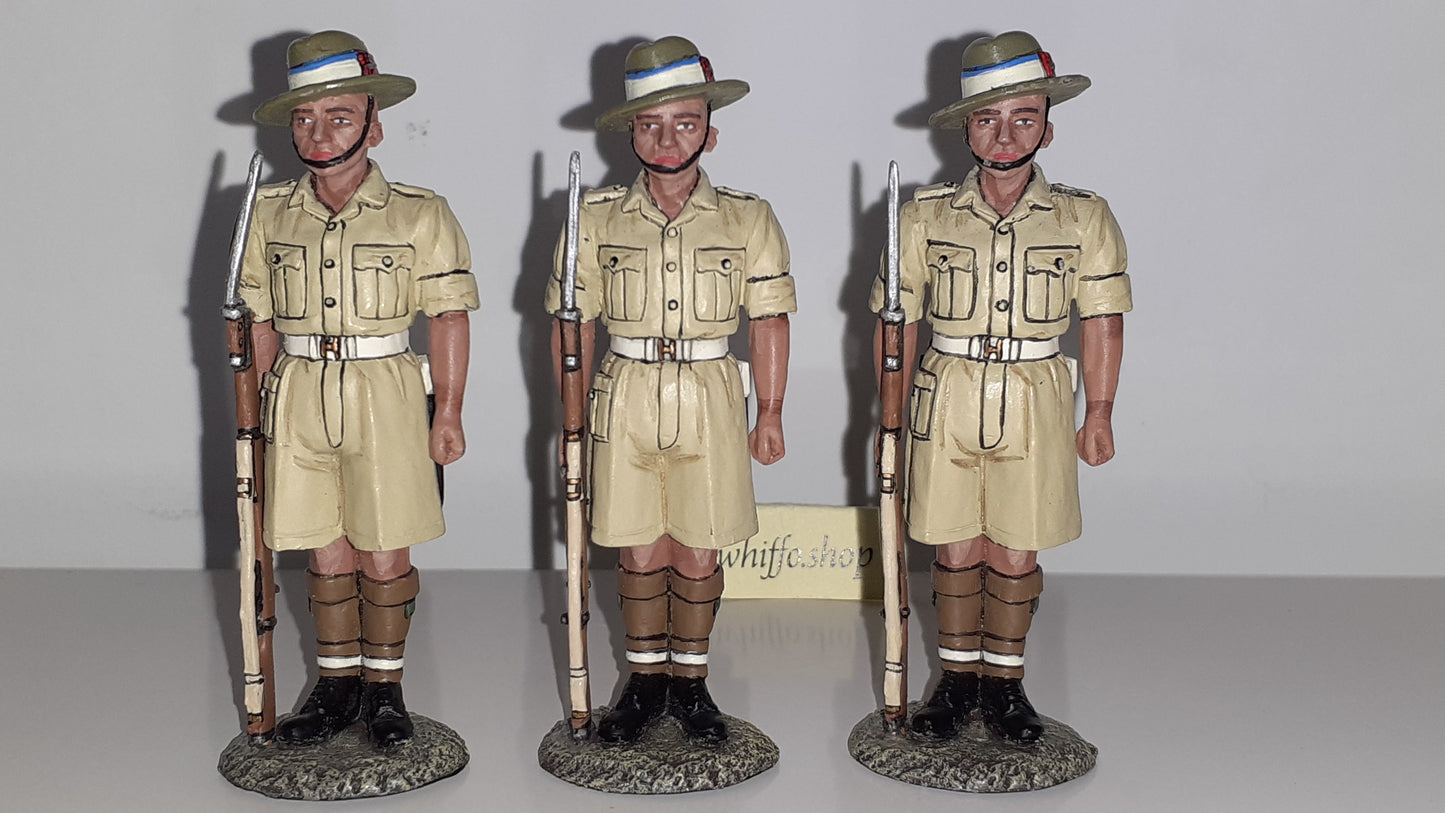 King and country Ww2 Gurkha 8th Army 3 Figures No box 1:30 2009 Ea035 Wdb