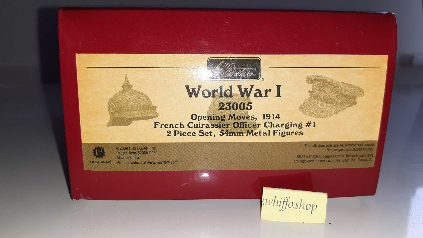 Britains ww1 23005 2009 French Cuirassier Officer Cavalry 1914 metal boxd S7