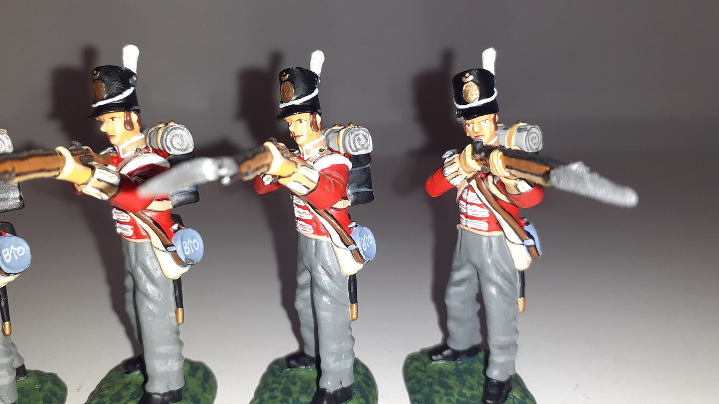 Frontline figures Napoleonic waterloo 4 figs british guards no box 1:32 wrdb
