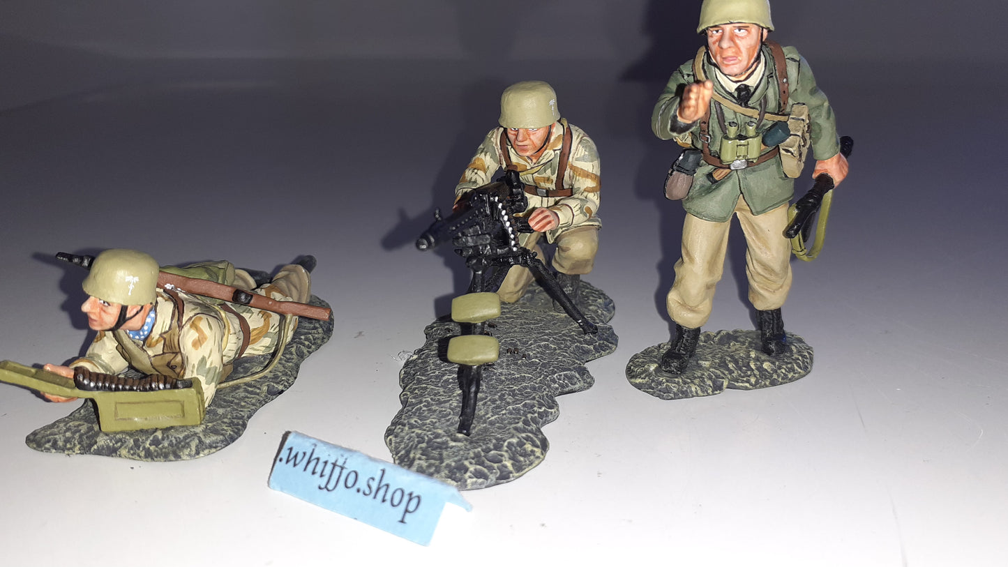 King and country 2002 ww2 German Afrika Korps Fallschirmjager Mg 1:30 Ak13 S154