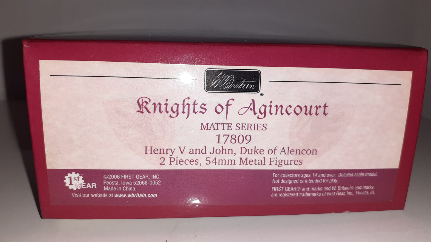 BRITAINS 17809 Knights Of Agincourt Henry V Duke Alencon 2006 1:32 Wdb1