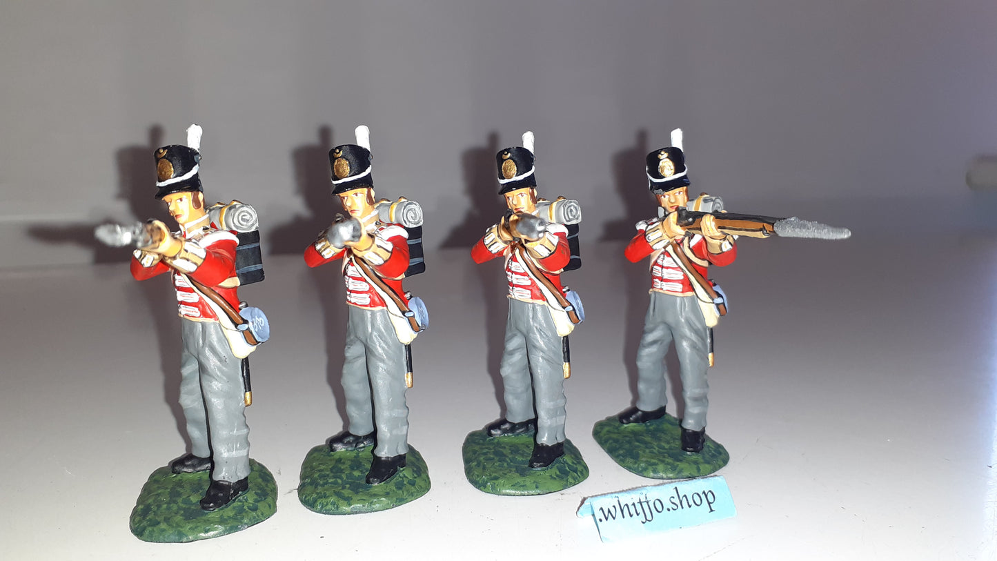 Frontline figures Napoleonic waterloo 4 figs british guards no box 1:32 wrdb